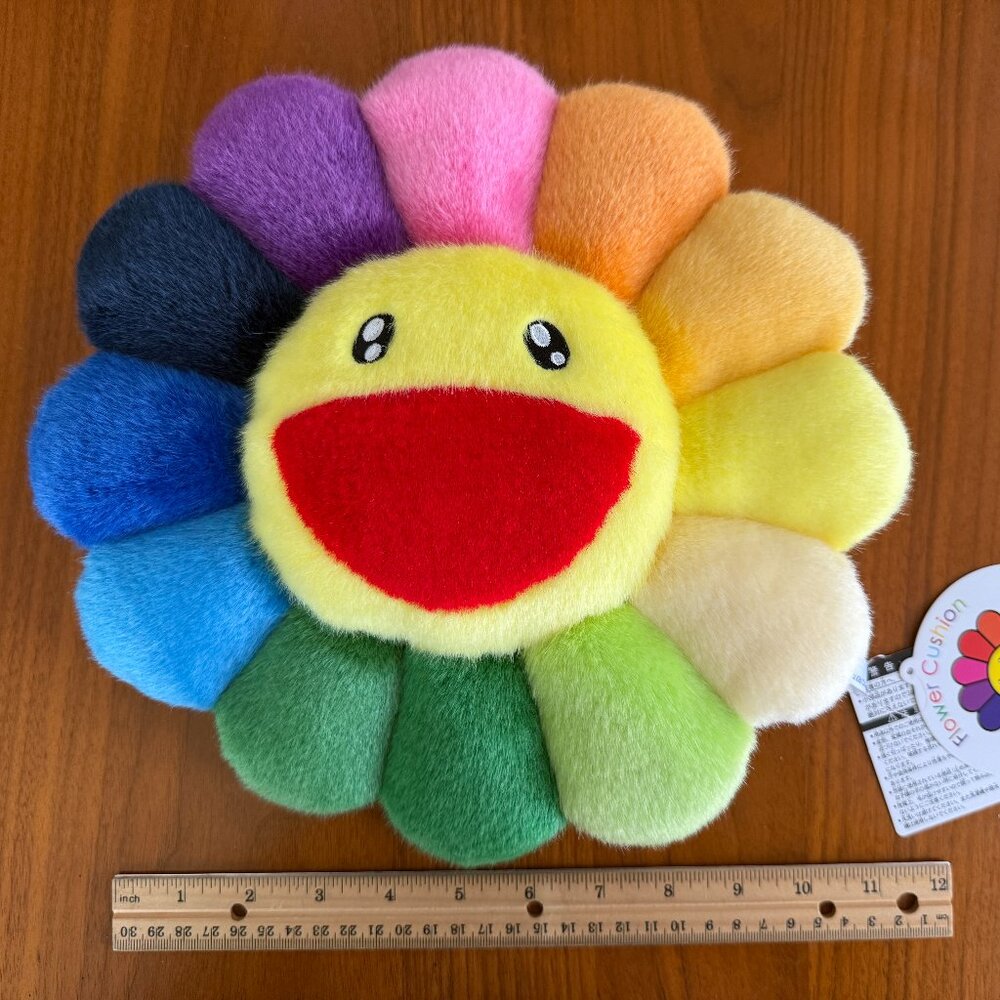 Authentic Takeshi Murakami Rainbow Flower Pillow From Tokyo, Japan (NWT)- Last 1